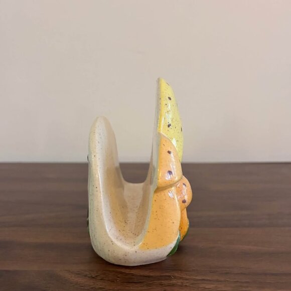 Vintage 70s Mushroom Ceramic Napkin Holder Vintage Merry Mushroom Cottagecore - Picture 2 of 7